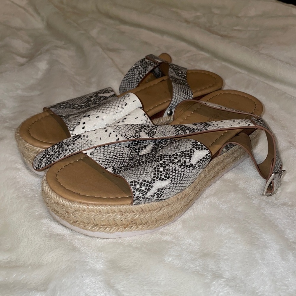 Platform Snake Skin Sandals